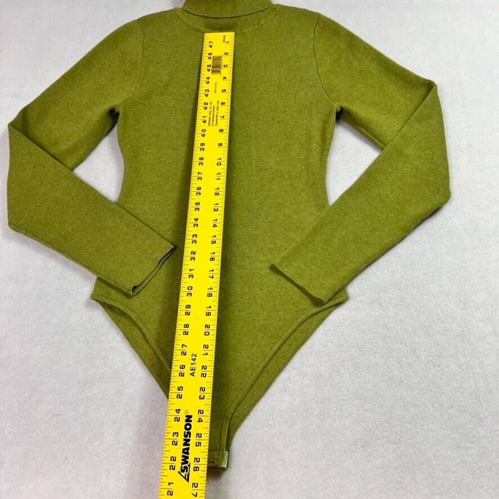 LULUS Bodysuit Changing With The Seasons Lime Green Knit Cutout Knit - Picture 9 of 13